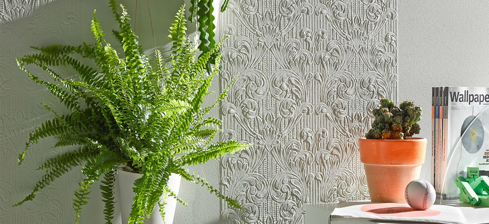 Обои под покраску Anaglypta Supaglypta Charles RD0630 фото в интерьере